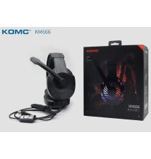 Auriculares Casco Game KOMC KM666 Auriculares casco KOMC KM666 clavija USB ,Auriculares CASCO juegos súper estéreo con cable Auriculares bajos con micrófono con cancelación de ruido para PC  Referencia: EJ52 ref6030
