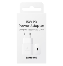 Cargador de pared Samsung 15W USB-C Blanco Referencia: SAM15WH REF 6078