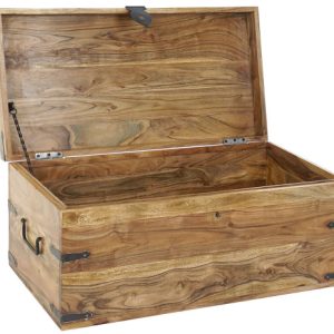 BAUL MADERA MACIZA ACACIA 79X39X34 22,00 NATURAL MB-162378 REF13023