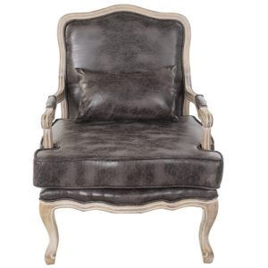 SILLON PU RUBBERWOOD 70X66X94 DESGASTADO MARRON MB-162703 Ref 13368