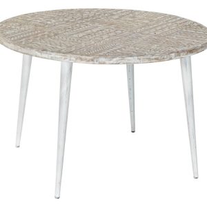 MESITA AUXILIAR MANGO METAL 75X75X50 DECAPE BLANCO MB-182011 Ref 13134