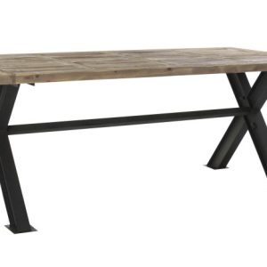MESA MADERA RECICLADA METAL 200X100X78 NATURAL MB-182061 Disponible ref13222