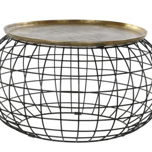 MESITA AUXILIAR ALUMINIO 80X80X44 DORADO MB-183322 Disponible Ref 13128