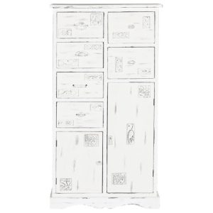 CAJONERA MADERA 69X38X130 DESGASTADO BLANCO MB-199582 Disponible ref13072