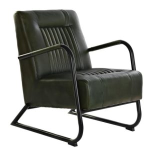 BUTACA PIEL METAL 62X82X84 VERDE MB-199871 Disponible REF13362
