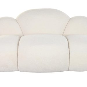 SOFA POLIESTER 149X76X77 NUBE BORREGUITO BLANCO MB-199962 Ref 13413