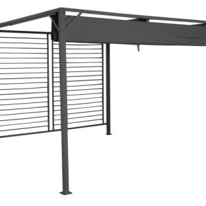 PERGOLA ACERO POLIESTER 300X300X230 250gr,/m2 GRIS MB-200828 Disponible ref13450