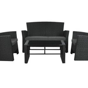 SOFA SET 4 RATAN SINTETICO POLIESTER 121X63X73 MB-200896 Disponible Ref 13447