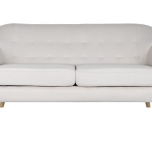 SOFA POLIESTER RUBBERWOOD 172X82X82 3 PLAZAS CREMA MB-202969 Disponible REF13411