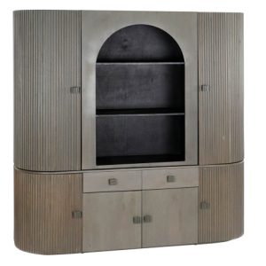 VITRINA JAMUN CRISTAL 177X40X180 GRIS MB-205738 Disponible Ref 13268