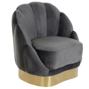 BUTACA POLIESTER METAL 86X80X85 GRIS OSCURO MB-205764 Disponible ref13358
