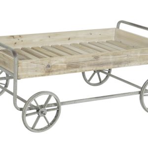CARRO ABETO METAL 110X67X46 CARRO RUSTICO NATURAL MB-206182 Disponible ref13112
