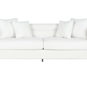 SOFA POLIESTER METAL 205X85X73 BORREGUITO BLANCO MB-206620 Disponible REF13403