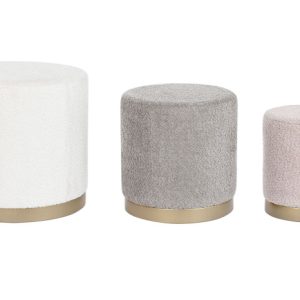 REPOSAPIES SET 3 POLIESTER MDF 48X48X45 BLANCO MB-206651 Disponible Ref 13307