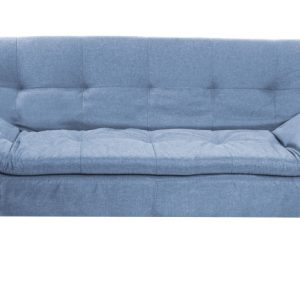SOFA CAMA POLIESTER MADERA 180X85X83 AZUL CELESTE MB-207867 Disponible REF13398