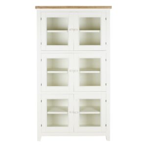 VITRINA PAULOWNIA CRISTAL 93,5X31,4X174 BEIGE MB-208013 Disponible Ref 13263