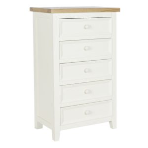CHIFONIER PAULOWNIA 51,5X31X85 5CAJ, BEIGE MB-208019 Disponible ref13058