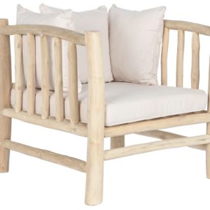 SILLON TECA POLIESTER 80X77X71 NATURAL BLANCO MB-208048 Disponibleref13347