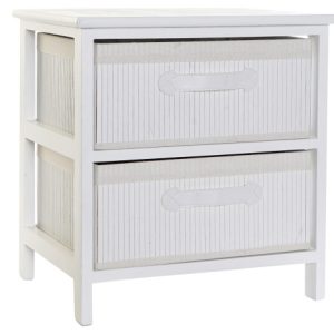 CAJONERA BAMBU PAULOWNIA 42X32X45 3,80 BLANCO MB-208275 Disponible ref13056