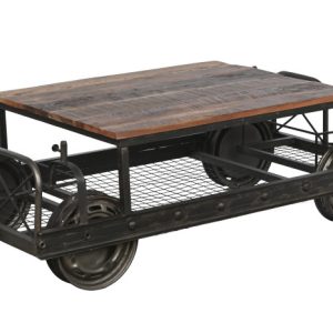 MESA CENTRO METAL 147X48X76 NEGRO MB-208382 Disponible ref13163