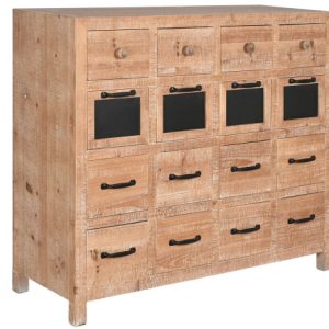 CAJONERA ABETO METAL 110X40X92,5 16CAJ, NATURAL MB-208465 REF13054