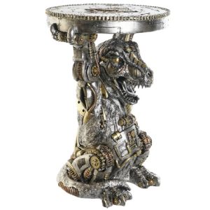 MESITA AUXILIAR RESINA 36X33X51 STEAMPUNK GRIS MB-209357 Disponible ref 13110