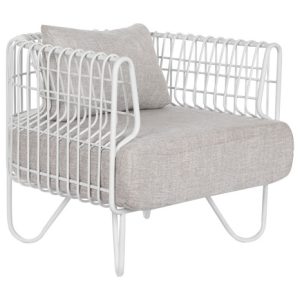 BUTACA METAL POLIESTER 78X72X66 BLANCO MB-209872 Disponible 13345