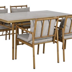 MESA COMEDOR SET 5 ALUMINIO 160X90X75 42,00 MB-211136 Disponible ref13435