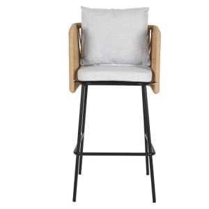 TABURETE ACERO POLIESTER 59X58X100 GRIS MB-211162 Disponible Ref 13458