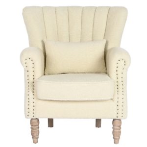 SILLON RUBBERWOOD POLIESTER 73X65X87 BORREGUITO MB-211199. Ref 13342