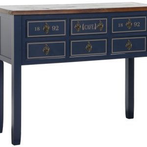 CONSOLA PAULOWNIA 103X35X80 10CAJ, AZUL MARINO MB-211346 Disponible ref013085