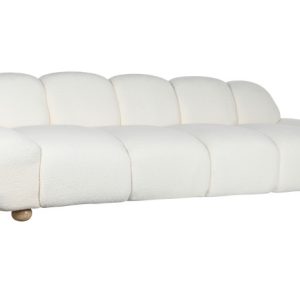 SOFA POLIESTER MADERA 284X103X83 BLANCO MB-211723 Disponible ref13383