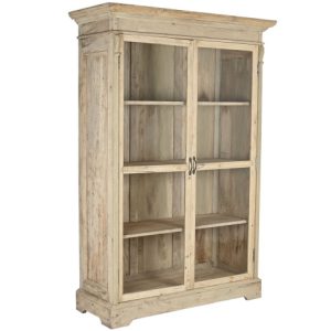 VITRINA MADERA RECICLADA 130X55X209 154,00 NATURAL MB-213741 Disponible ref13250