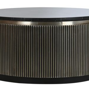 MESA CENTRO LATON MARMOL 98X98X48 15,50 NEGRO MB-214821 Disponible ref13154
