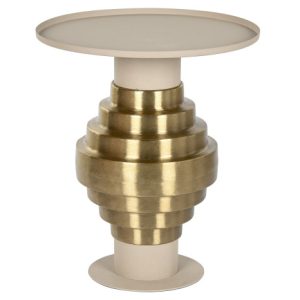 MESITA AUXILIAR METAL 46X46X52 CREMA MB-215186 Disponible ref13106