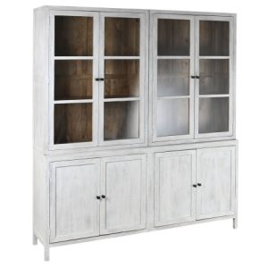 VITRINA MANGO CRISTAL 200X45X230 150,00 BLANCO MB-215242 Disponible ref13245