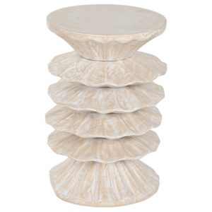 MESITA AUXILIAR MADERA MUNGUR 30X30X45 TALLADA MB-217095 Disponible ref13102