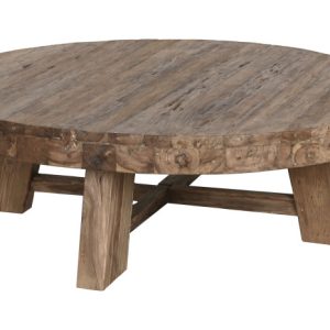 MESA CENTRO TECA RECICLADA 140X140X45 REDONDA MB-217252 Disponible ref13147