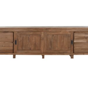 MUEBLE TV TECA RECICLADA 250X45X60 2 PURT 4 CAJ MB-217298 Disponible REF13031