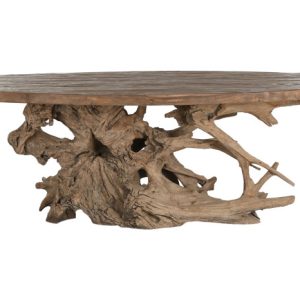 MESA COMEDOR TECA 240X120X78 153,35 BASE RAIZ TECA MB-217299 Disponible ref13180