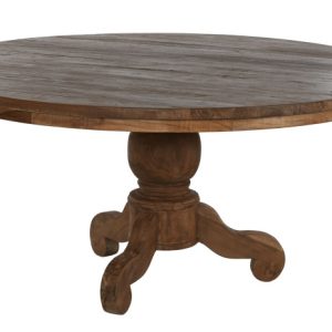 MESA COMEDOR TECA RECICLADA 160X160X78 PIE MB-217301 Disponible ref13181