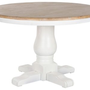 MESA REDONDA COMEDOR OLMO 120X120X76 BLANCO MB-217364 Disponible ref13177