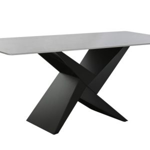 MESA COMEDOR METAL CERAMICA 180X90X75 NEGRO MB-217608 Disponible ref13175