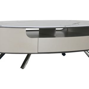 MESA CENTRO MARMOL ACERO 140X75X40 31,00 BEIGE MB-217636 Disponible ref13144