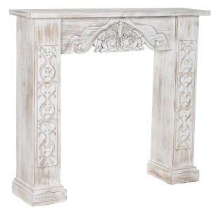 FRONTAL CHIMENEA ABETO MDF 113X26X101 BLANCO MB-217769 Disponible ref13075