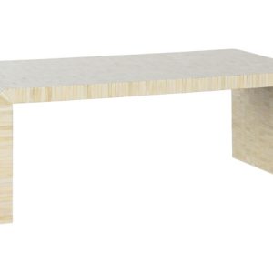 MESA CENTRO HUESO 128X61,5X47 TARACEA HECHO A MANO MB-217976 Disponible Ref 13139