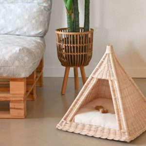 CAMA MASCOTA RATAN 45X45X45 NATURAL RM-205447 Disponible Ref 2027