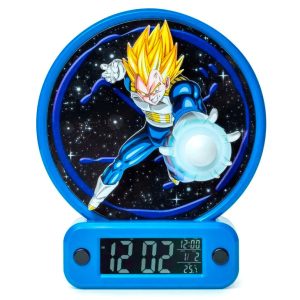 Despertador Vegeta Dragon Ball Z Indica la fecha, la hora y la temperatura de la habitación. Requiere 4 pilas AAA no incluidas Ref0039