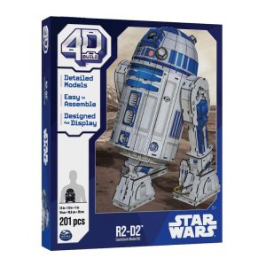 Puzzle 3D R2-D2 Star Wars 4D Build. Tamaño: 21,6x4,1x26,7cm. Edad: +12 años. 201 piezas REF0249