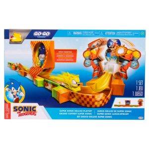 Playset Super Sonic Deluxe Go Go Racers Sonic Derrota a Robotnik. ref0467